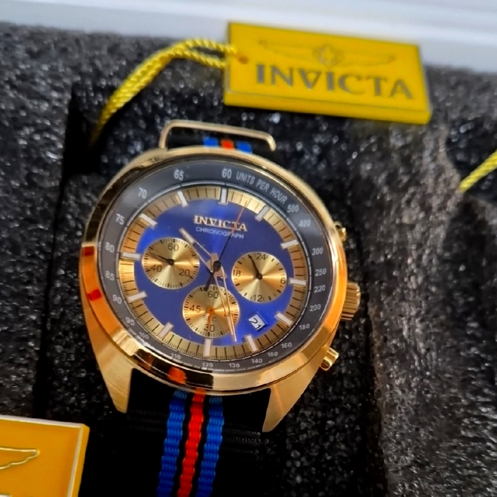 Invicta S1 Rally 29990 — 44.5 mm Chronograph, Gold-Tone Case